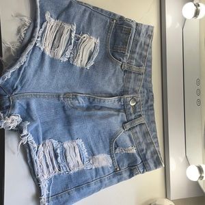 Semi High Wasted Shorts from Shein